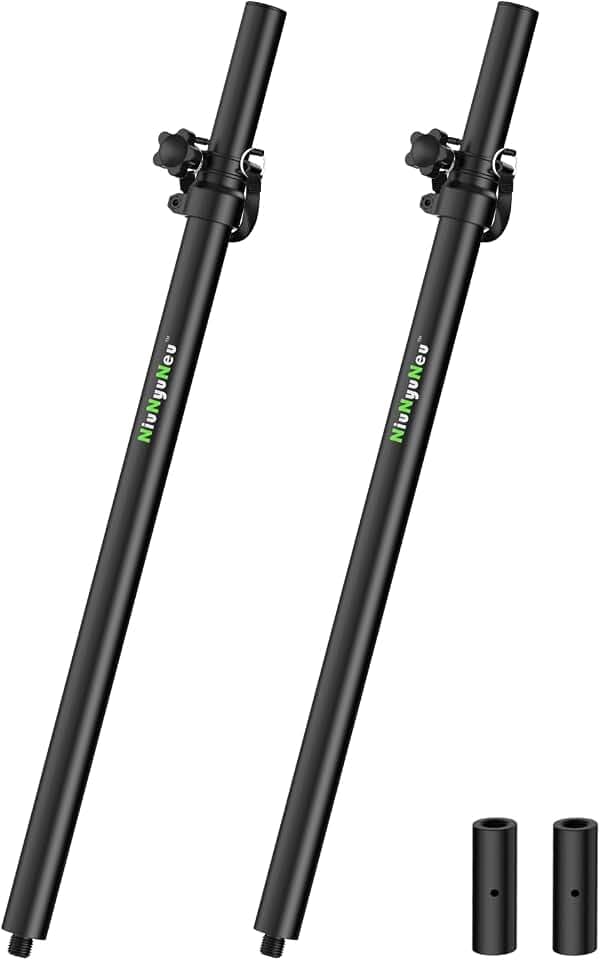 Set of 2 Subwoofer Speaker Poles 34"-52" Fit M20 or 35mm Mount