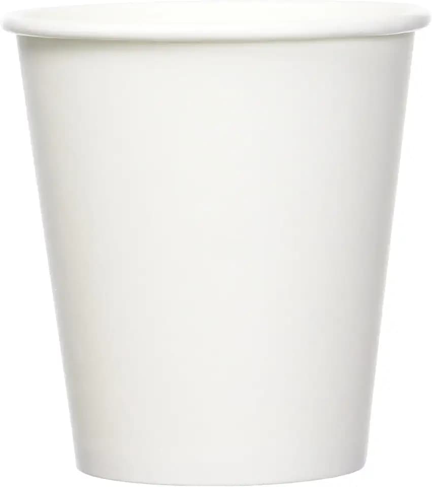 Amazon Basics Disposable Paper Cups for Hot and Cold Beverages, Leak-Proof, 10 ounces, White, 1000 Count