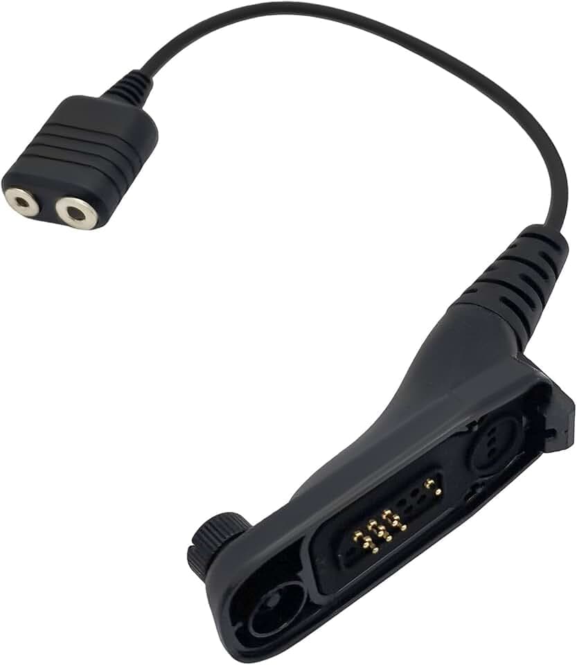APX 6000 Earpiece Mic Headset Adapter to K1 2 Pin Audio Compatible with Motorola APX 6000 7000 8000 XPR 6550 7550 6550E 7550E Walkie Talkie Accessories