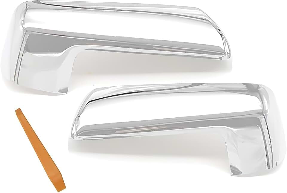 Mirror Cover Compatible with Silverado/Sierra 1500, Chrome Pair