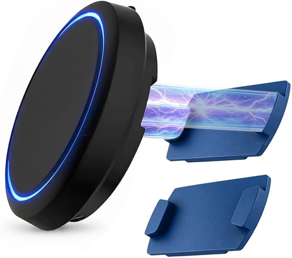 Ytaland Magnetische Autohalterung für OOONO CO-Driver NO2, 2 Stück Stabile ABS-Kunststoff Halterung mit Integrierten Magneten, Kompatibel mit OOONO NO2 Blitzerwarner (Blau - 2 Stück)