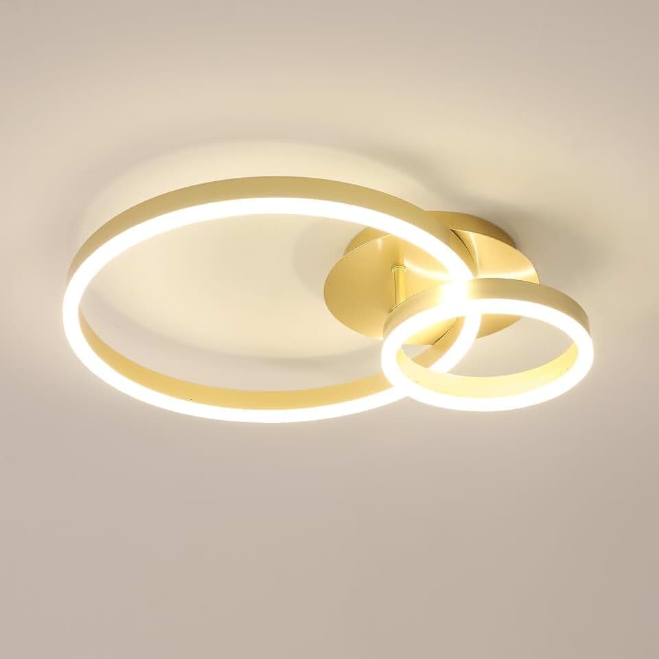 Osairous LED Deckenleuchte, 42W 4725LM Deckenlampe Modern 4500K, Golden