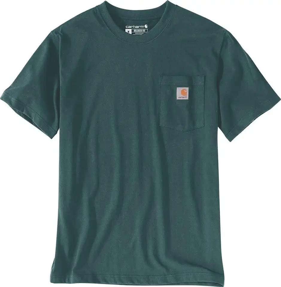 Carhartt Herren 103296 T-Shirt mit Brusttasche, bequeme Passform