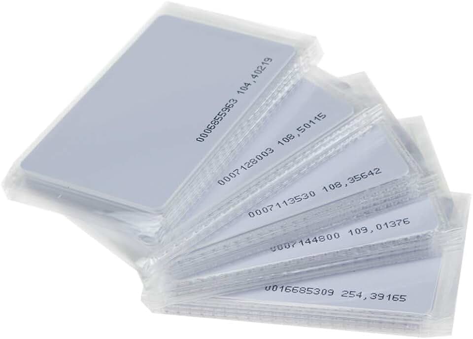 White Smart-RFID-Karten Nähe 125 kHz TK4100 / EM4100 / EM4200 Kunststoff-PVC-Zugangskontrollkarte Schreibgeschützt (Pack of 50)