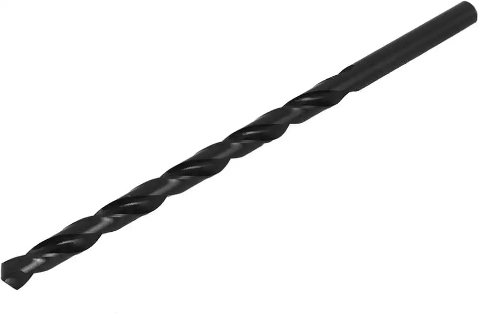sourcing map Spiralbohrer 12mm Dmr 250mm lang HSS Metallbohrer Schwarz