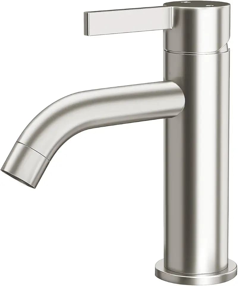 Fransiton Badezimmer-Wasserhahn, Einloch mit flexiblen Schläuchen, Einhand-Badezimmer-Waschbeckenarmatur, Einhebelmischer Badezimmer Amaturen Wassersparend