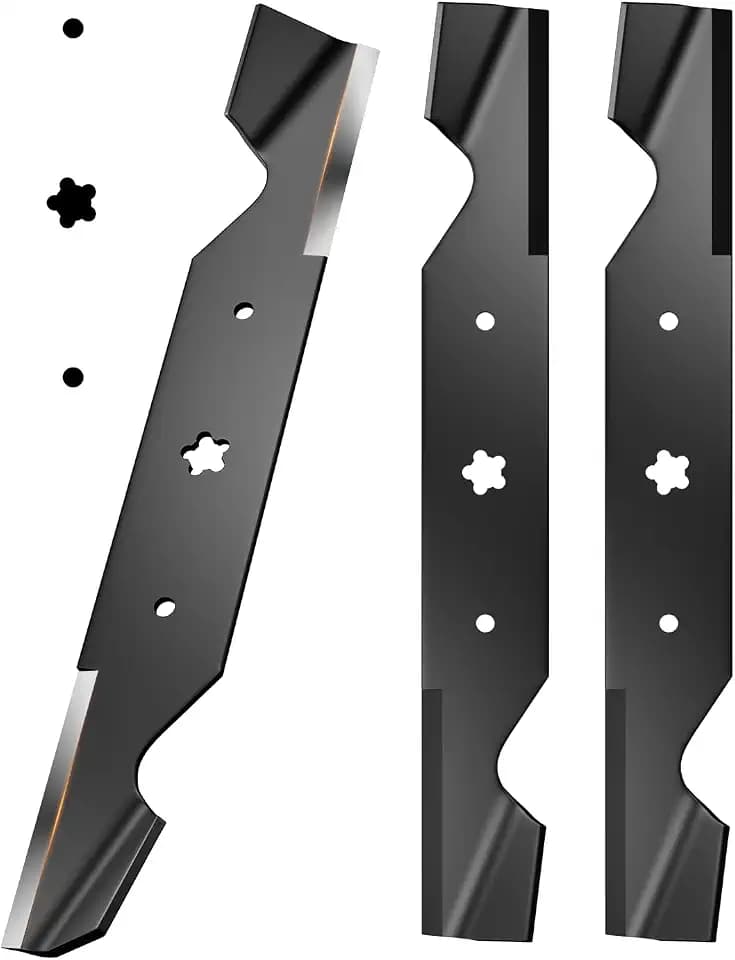 532187256 54 Inch Lawn Mower Mulching Blades, 5 Point Star, 3 Pack