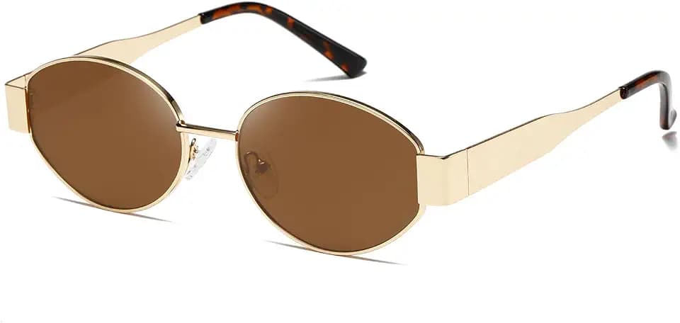 kimorn Retro Sonnenbrille Damen Herren Oval Metal Trendy Classic UV400 schnelle brille K1653