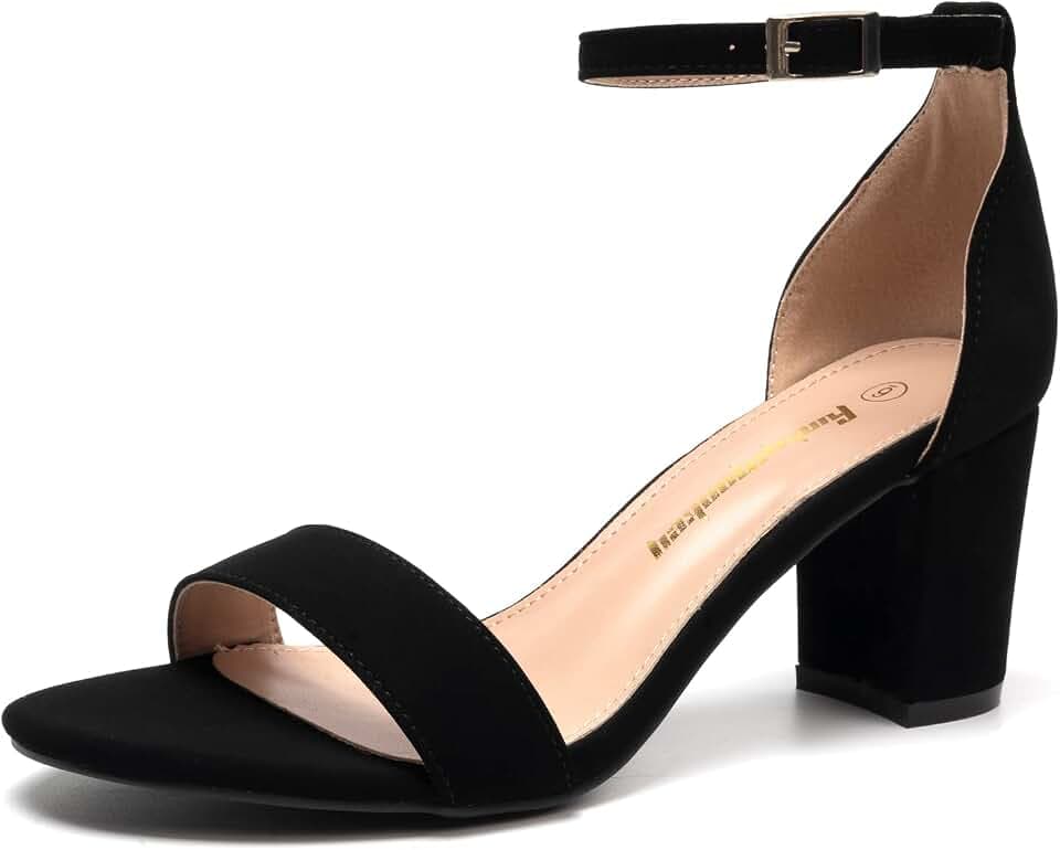 FUNKYMONKEY Women's Chunky High Heels Sandals