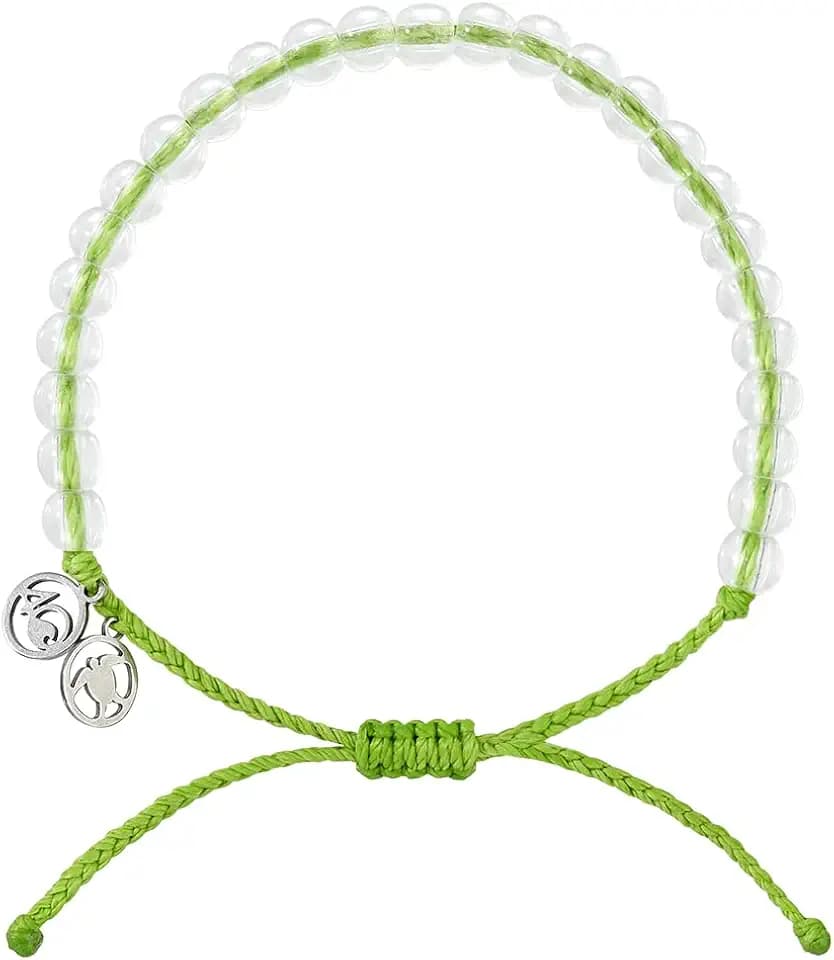 4ocean Beaded Bracelet - Removes 1 Pound of Ocean Plastic - Handcrafted, Adjustable Unisex Recycled-Jewelry - Supports Marine Life Conservation Through Ocean Plastic Removal