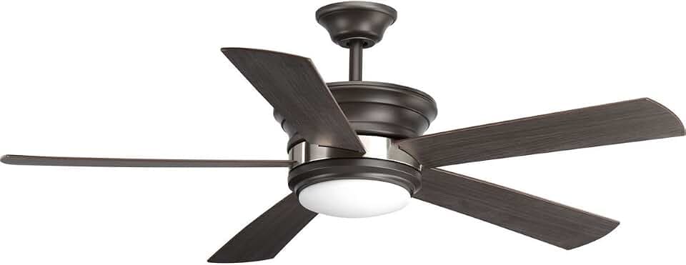 Progress Lighting Harranvale Collection 54" 5 Blade Fan w/LED Light, Black