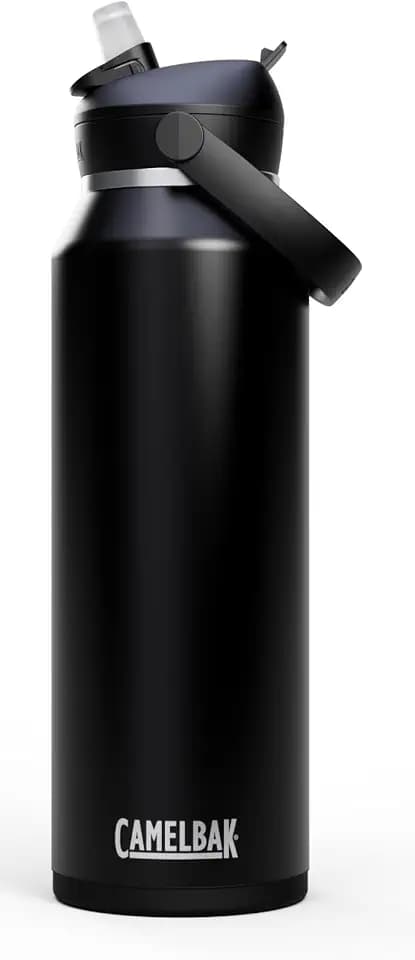 CamelBak Thrive Flip Straw Stainless Steel Water Bottle 40oz, Black