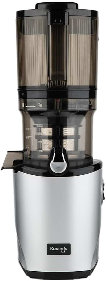 Kuvings AUTO8 Entsafter – Pflegeleichter Slow Juicer mit 2L Fassungsvermögen und 200W Motor ideal für Obst, Gemüse und Smoothies. (Silber)_KHS-860SE