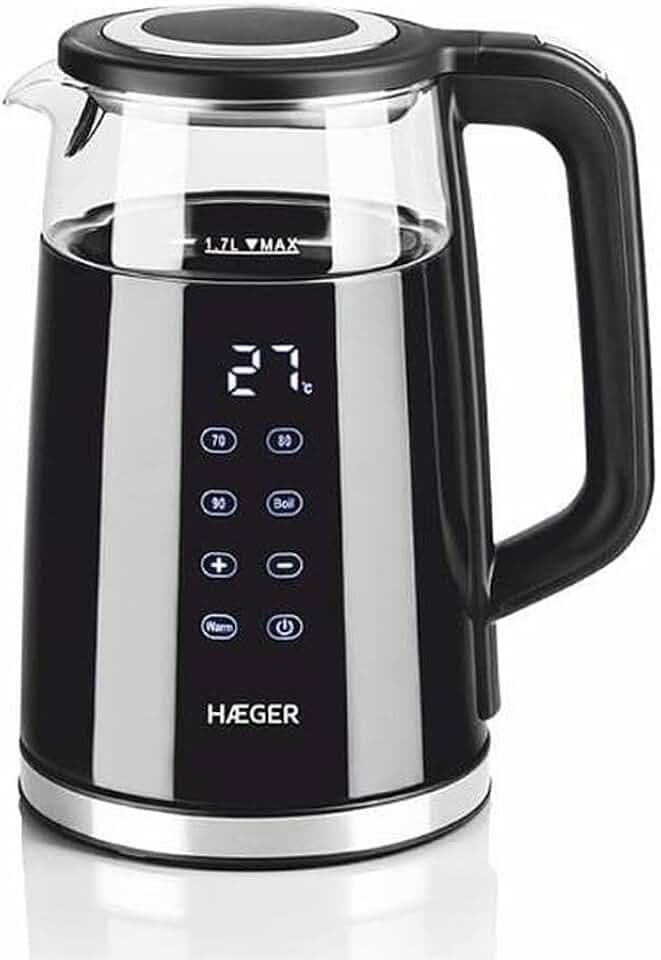 Haeger L2200W Wasserkocher, Schwarz, 2200 W