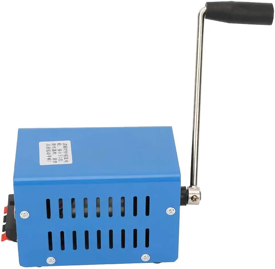 lyrlody Tragbarer Handkurbelgenerator, Starke Stromerzeugung, USB-Aufladung, Geräuscharm, Stabile Leistung, Kompakte Größe, Geringes Gewicht, für den Feldeinsatz