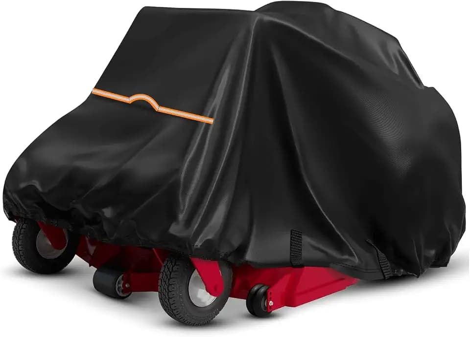 Outdoor Zero-Turn Mower Cover,Heavy Duty 600D Oxford Tearproof,Fit for John Deer,Cub Cadet Zero Turn Up to 60" Lawn Mower Decks,Outdoor Protection Against Water, UV, Dust, and Wind,All Weather Using