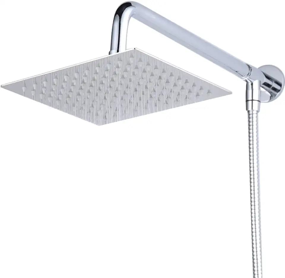 30cm Quadrat Luxus Regendusche Einbauduschköpfe Edelstahl Duschkopf aus Edelstahl Spiegeleffekt Hochglänzend