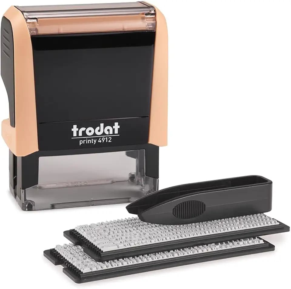 Trodat Printy 4912 Typomatic, Textstempel zum Selbersetzen pastellcreme