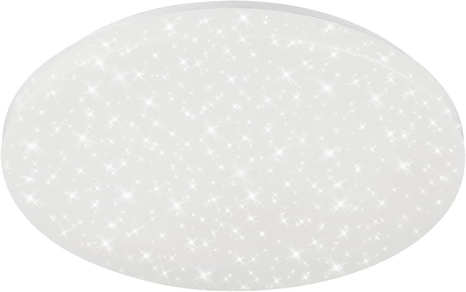 BRILONER Leuchten - LED Badleuchte, Badlampe inkl. Sternendekor, Deckenleuchte 18 Watt, IP44, 2200 Lumen, 4000 Kelvin, Weiß, 385x75mm (DxH), 2360-016