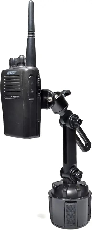 UAYESOK Cup Radio Halterung für Auto, Universal Walkie Talkie Cup Mount anpassen Kompatibel mit Motorola Kenwood Baofeng Handheld Zwei-Wege-Funkgerät Gürtelclip für Auto LKW SUV Fahrzeug