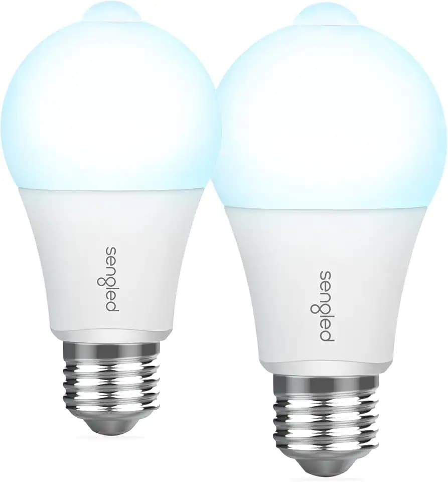 Sengled Motion Sensor LED Bulbs, A19 5000K Daylight Dusk to Dawn Motion Activated Light, 11W (75W Equivalent) 1200 Lumens for Indoor & Outdoor Use, Porch, Garage, Hallway, 2 Pack