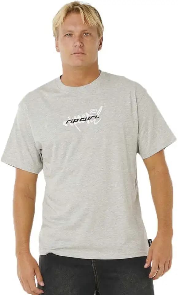 RIP CURL Herren Inner Visions Blast Over Tee Kurzarm Top T-Shirt Grau Marle