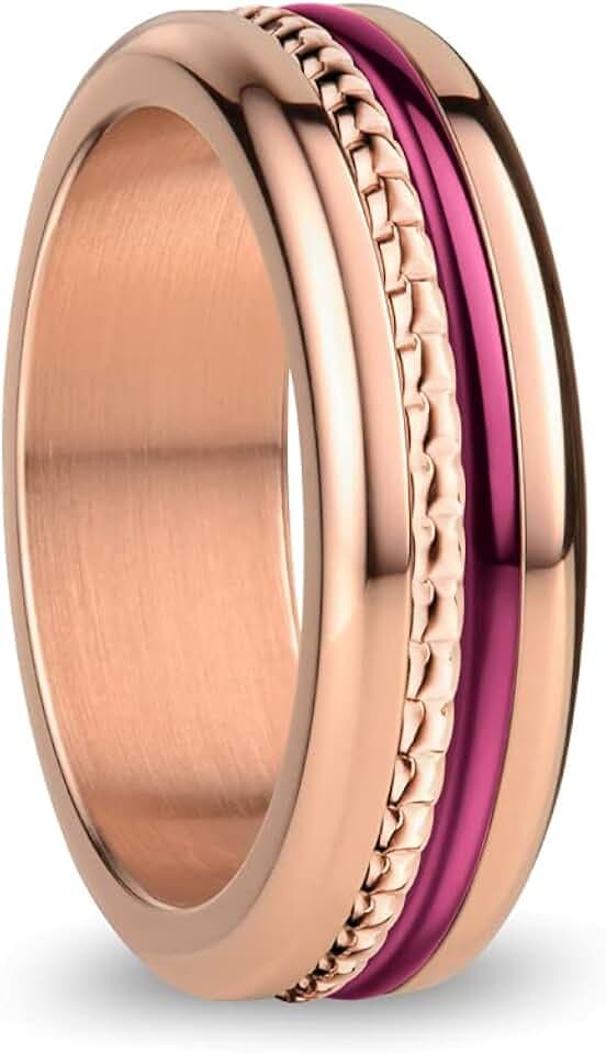 BERING Damen Ring in glänzendem roségold - Arctic Symphony Collection aus Edelstahl - Tigris