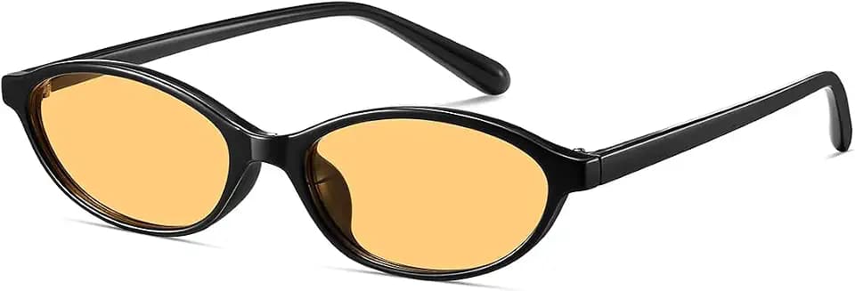 kimorn ovale Sonnenbrille für Damen Chic Katzenauge 90er schmale Sonnenbrille modische UV-Schutz Sonnenbrille