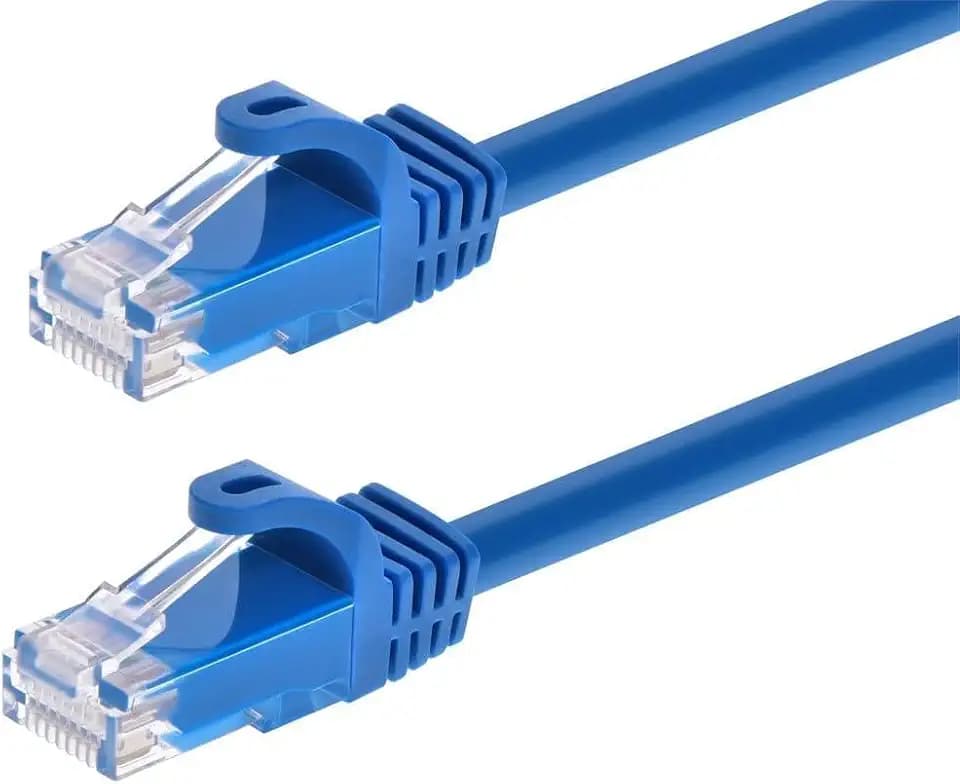 Monoprice Cat6 Ethernet Patch Cable - Snagless RJ45, 24AWG Stranded Pure Bare Copper Wire, 550Mhz, UTP, 12-Pack, 5 Feet, Blue - Flexboot Series