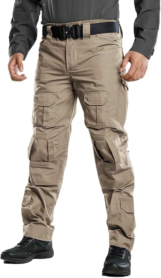 AKARMY Men's Hiking Pants Casual Camouflage Multi-Pocket Cargo Work Pants