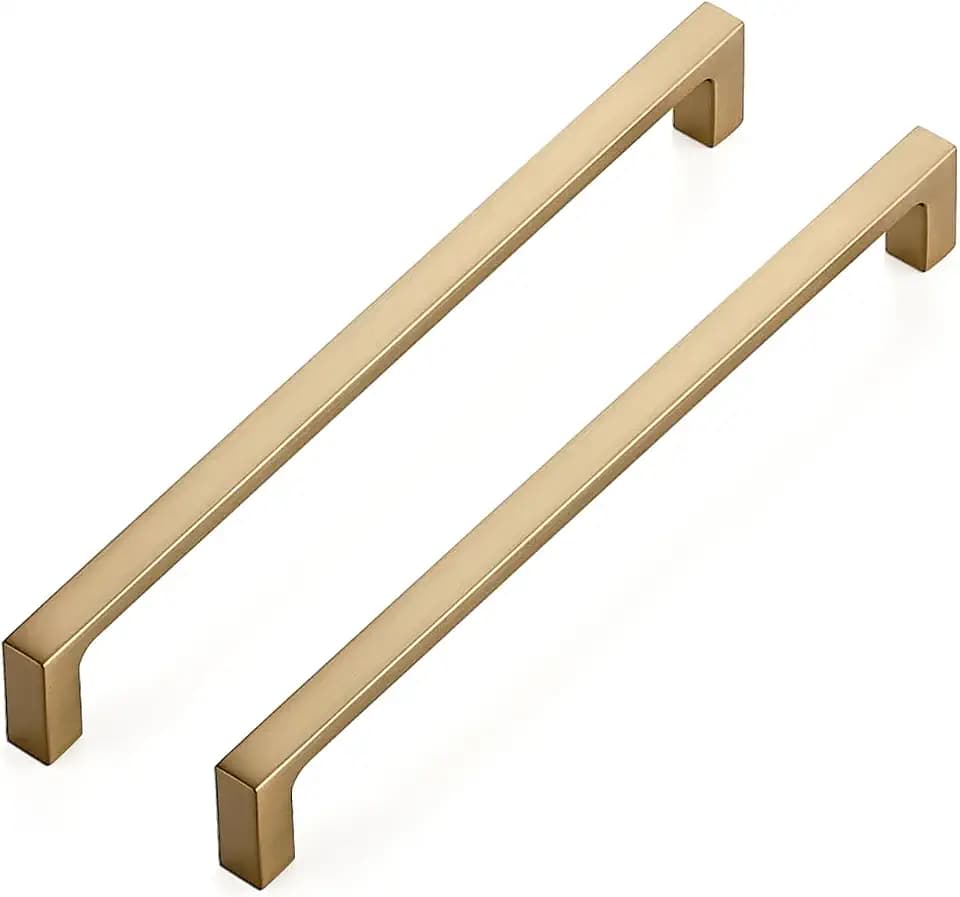 Ravinte Champagne Bronze Kitchen Square Cabinet Handles 7-1/2 Inch 5 Pack
