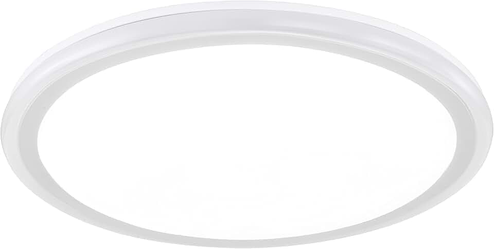 ACTION by WOFI 977902066400 A+ Deckenleuchte, Plastik, 28 W, Integriert, weiß, 40 x 40 x 8 cm