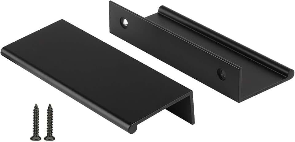 Peaha 25 Pack Black Cabinet Pulls Kitchen Cabinet Handles 3" Finger Pulls