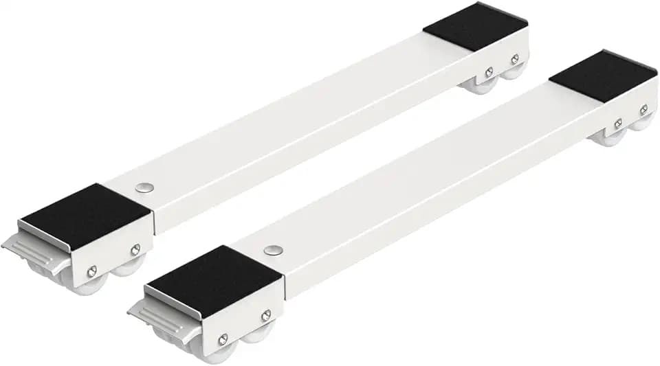 Ronlap Furniture Washing Machine Dolly Extendable Appliance Rollers, White