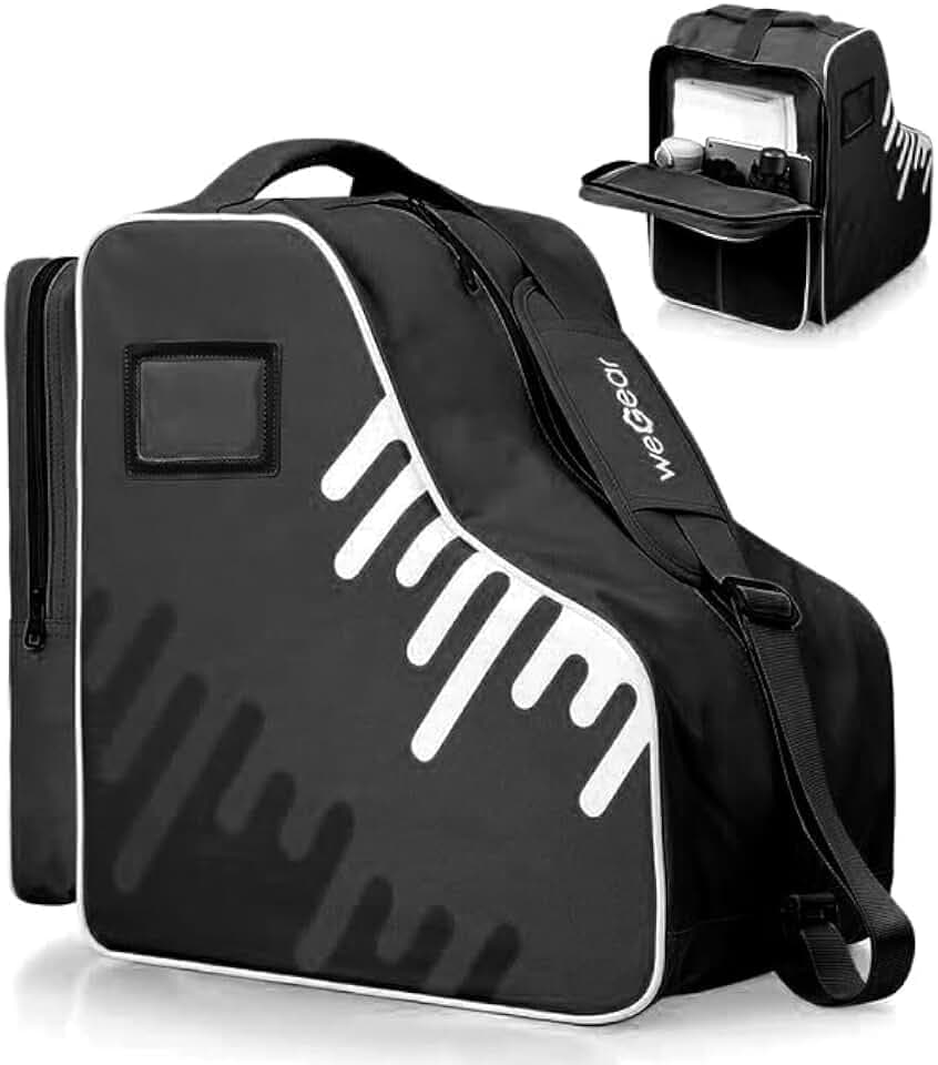 Large Capacity Skate Bag for Adults With Adjustable Shoulder Strap - Nylon Carry Bag for Roller, Ice, and Inline Skates - for Girls, Boys, Women, Men