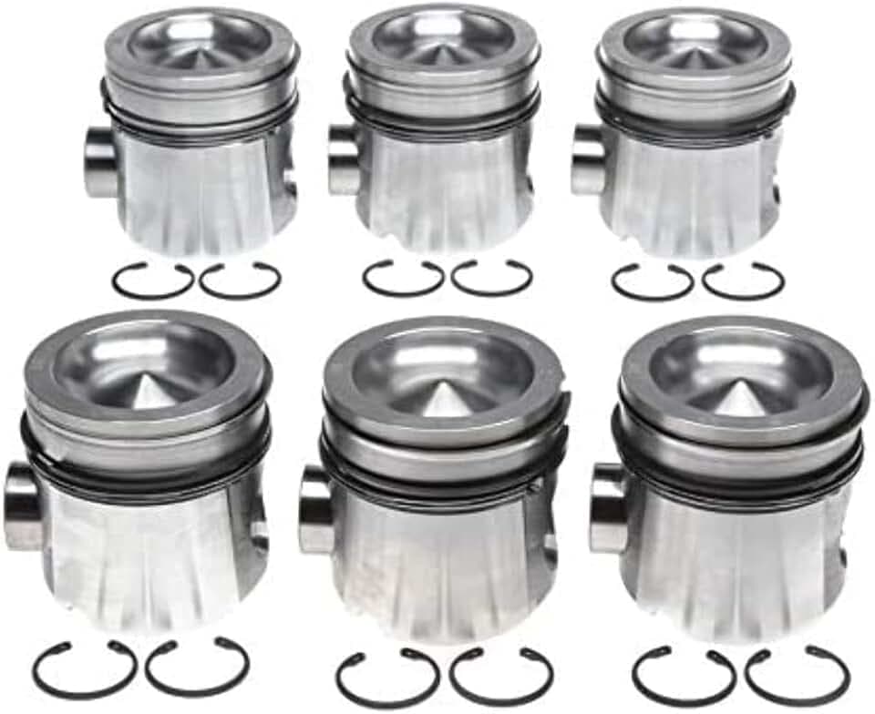 Mahle OE Cummins B 5.9L 17.1:1 CR Vin C Eng ETH Piston With Rings Set (Set of 6)