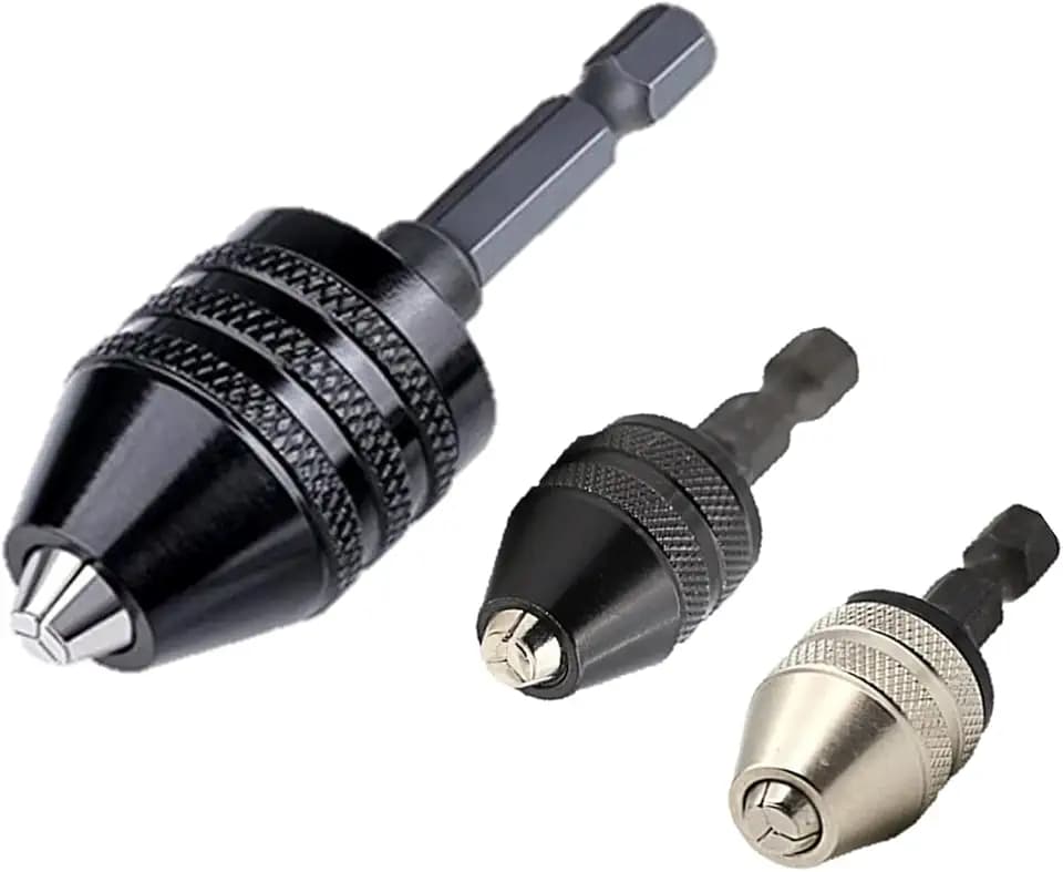 aiyun Drill Bit Adapter 1/4 Hex Shank Small Chuck (0.6-8mm,0.3-3.6mmX2)