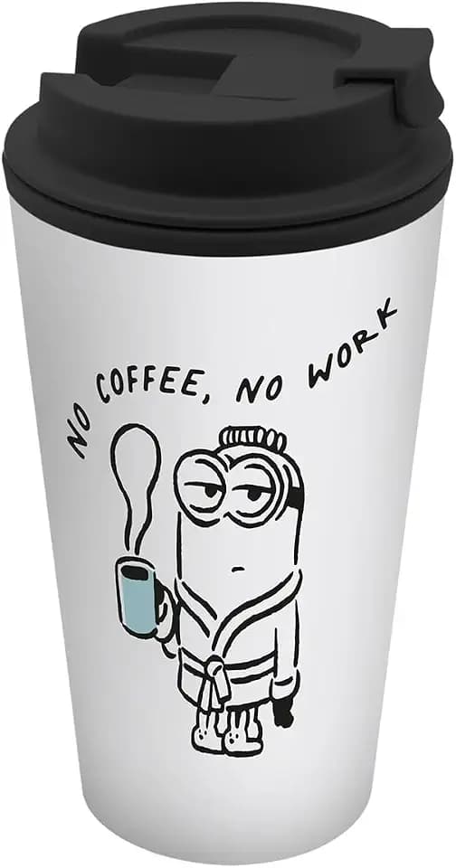 GEDA LABELS Coffee to go Becher Minions Bellocoffee 400ml PP, Weiß