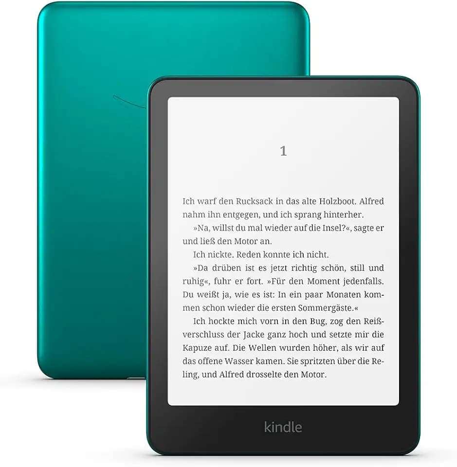 Amazon Kindle Paperwhite Signature Edition (neueste Generation) – Unser schnellster Kindle, mit Frontlicht mit automatischer Anpassung und kabellosem Aufladen – 32 GB – jadegrün metallic