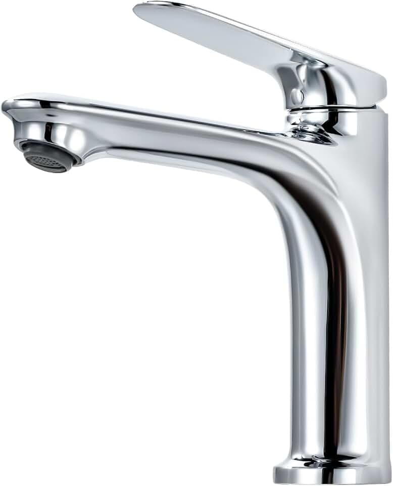 ARCORA Wasserhahn Bad Chrom, Einlochmontage