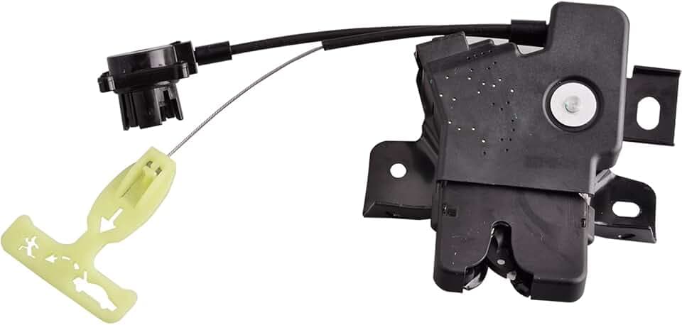 Trunk Deck Lid Latch & Cable Compatible for Ford Mustang 2005-2007, Tailgate Trunk Lock Actuator Replace 6R3Z-6343200-B, 1R8Z5446318AA
