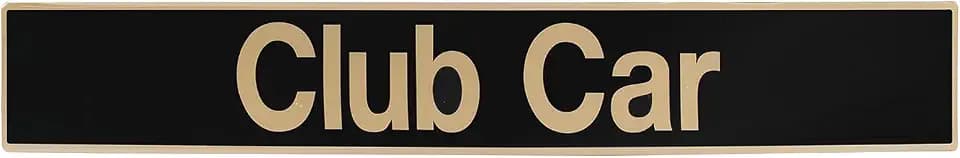 DRIVE UP Name Plate for Club Car DS Emblem Black Gold for Golf Cart-18" X 2.24"