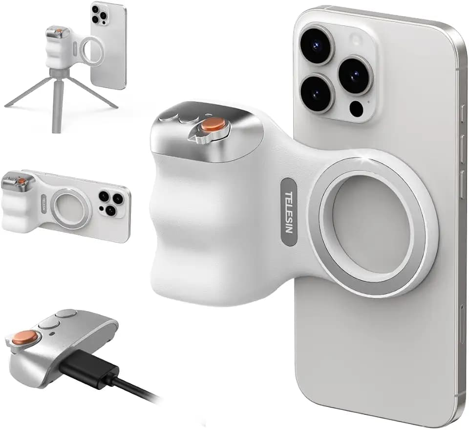 TELESIN Fun Shot Zoom Magnetic Phone Camera Grip for iPhone/Magsafe/Android