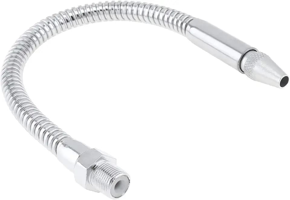 ChgImposs Metal Flexible Water Oil Cooling Tube with Round Head Nozzle for CNC Machine/Milling/Lathe (600MM, 3/8 Inch)