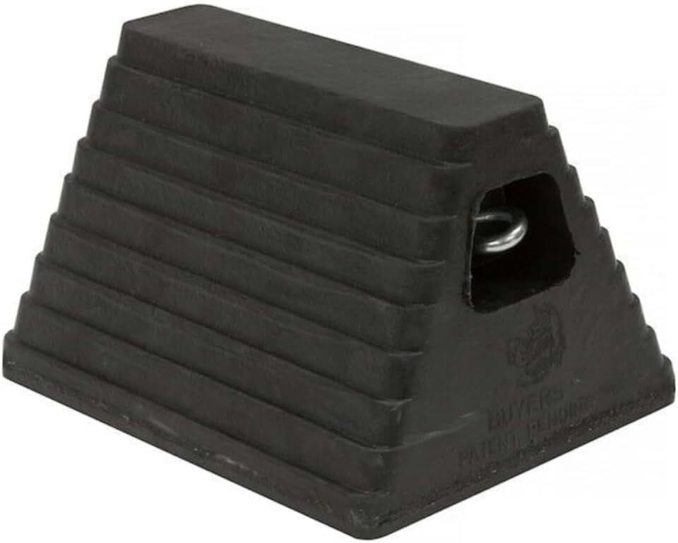 Buyers Products WC6810L Heavy Duty Rubber Wheel Chock, 10x8x6 Inch
