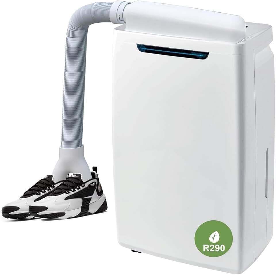 Emerio Luftentfeuchter + Schuhtrockner Funktion, 25L/Tag, Auto-Stopp wenn voll, Raumgröße bis zu 50m², LED Display, Timer, Trocknungsfunktion für Kleidung, gegen Feuchtigkeit & Schimmel, DH-127463