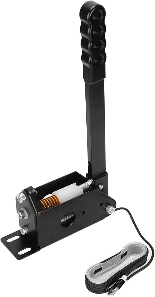 USB Rennhandbremse, verstellbare lineare Sim Drift Steuerung für PC Racing, CNC Aluminium schwarz, universelles Gaming Peripheriegerät, kompatibel mit T500
