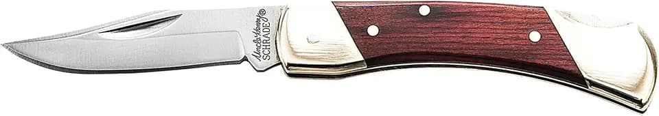 Uncle Henry LB3 Brown Bear 5.1in High Carbon S.S. Folding Knife with a 2.2in Clip Point Blade for Outdoor Survival, Hunting