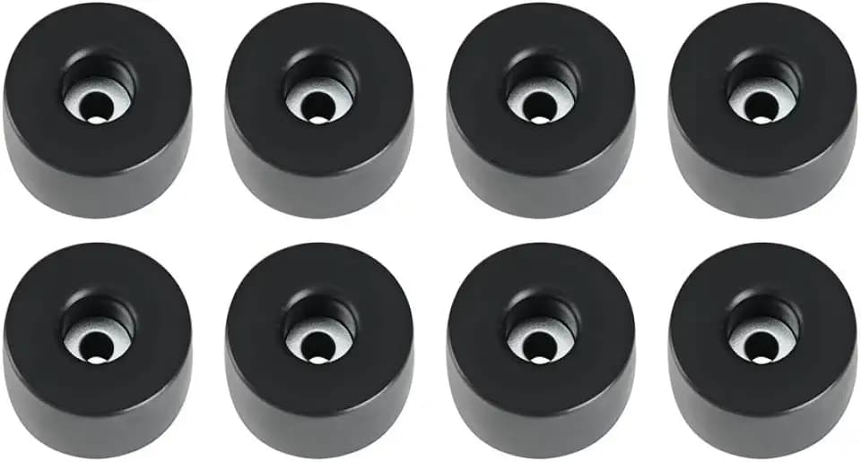 Adam Hall Hardware 4911 M8 AH - 8er Set Gummifuß 38 x 25 mm schwarz im Beutel