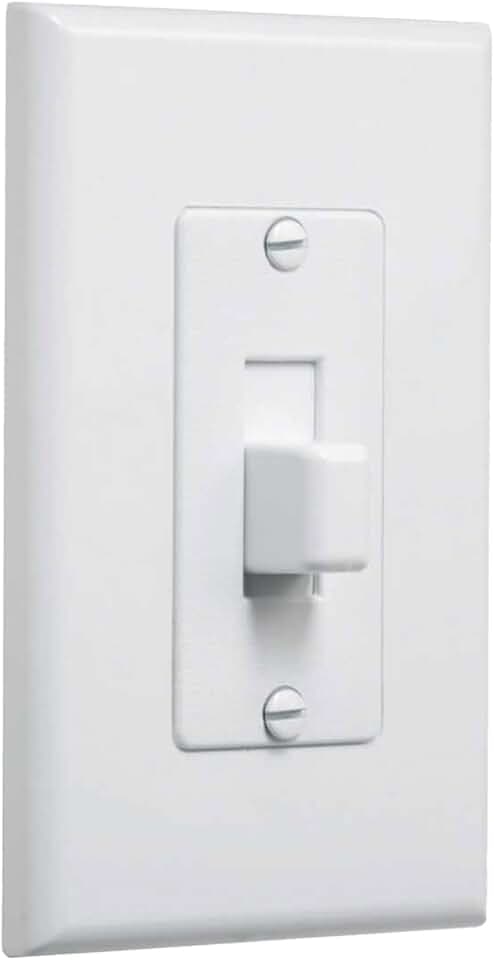 TayMac MW5070W MASQUE 2000 White 1-Gang Decorator Toggle Switch Cover-Up Wall Plate 5-Pack, Replaces Old Wall Plate for Toggle Switch, Home Improvement Essential